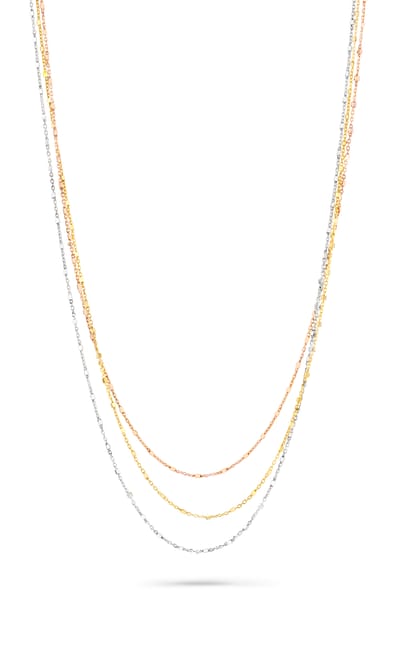 Orphelia Dames 925 Sterling Zilveren Ketting - Goud/Zilver/Rosé ZK-7204