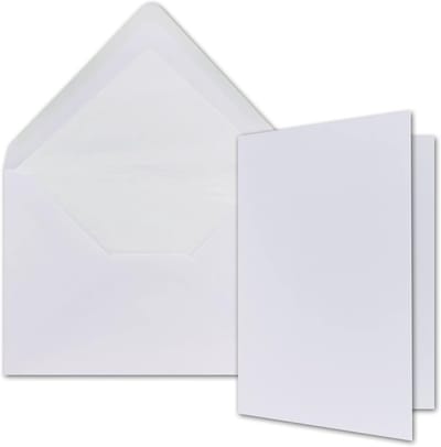 Solidchoice - Set van 10 Blanco Vouwkaarten met Gevoerde Enveloppen