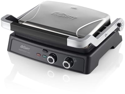 Arzum Kantintost Pro Grill en Sandwhichmaker AR2044-0600 | Inox - Contactgrill - 2000W - Dubbele grillfunctie - RVS