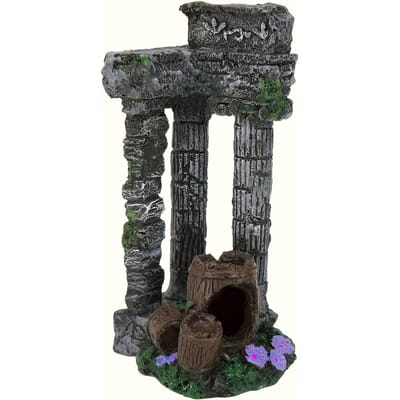 Artisanat, Décoration d'Aquarium Colonnes Romaines, Résine de Simulation Ruines Vintage Colonne Romaine Cachette pour Poisson Ornement de Paysage Pack of 1