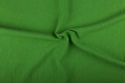 Linnen stof - Groen - Gewassen - 10 meter