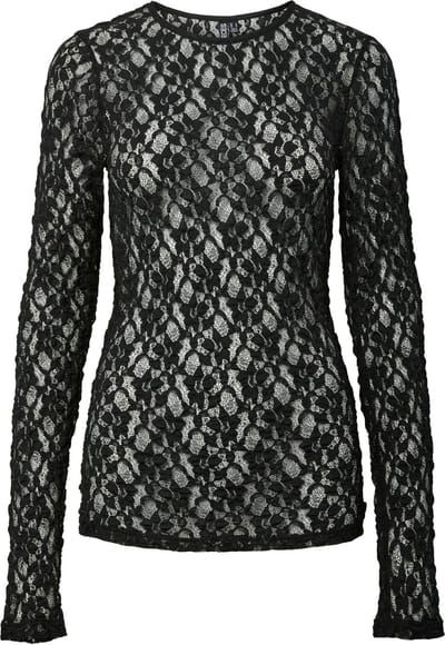 PIECES - PCHAZEL LS LACE TOP JRS NOOS - Dames - Blouses
