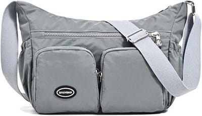 Crossbody tas voor dames, casual schoudertas met meerdere zakken, waterdicht nylon voor reizen en dagelijks gebruik