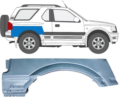 Reparatiepaneel achterspatbord voor Opel Frontera B 1999-2002 / Rechts