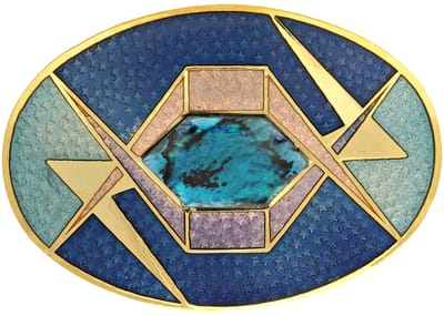 Behave – Broches Dames – Vintage Cloisonné Art Deco – Blauw