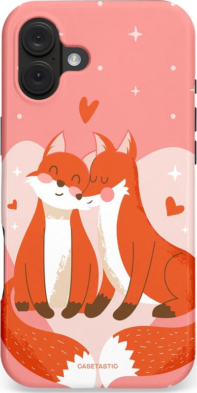 Casetastic hoesje geschikt voor Apple iPhone 16 Plus - MagSafe - Dubbellaagse bescherming - Vossenzoen - Fashion Case - Koraal Oranje Zand