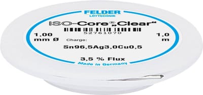Felder ISO-Core Clear SAC305 Soldeertin Spoel Sn96,5Ag3Cu0,5 1 mm