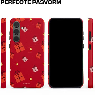 Casetastic hoesje geschikt voor Samsung Galaxy S24 Plus - Dubbellaagse bescherming - Rode Sinterkerst Cadeaus - Fashion Case - Rood