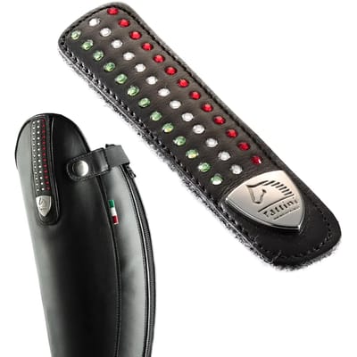 Verwisselbare Italiaanse vlag band met strass steentjes Tattini