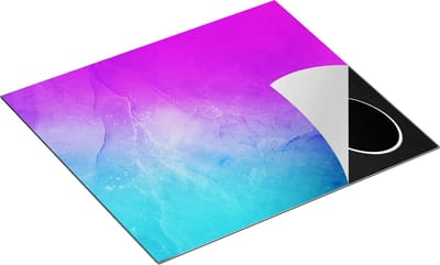 Chefcare Inductie Beschermer Abstracte Kunst - Elegante Blauw Roze Marmer - 60x50 cm - Afdekplaat Inductie - Kookplaat Beschermer - Inductie Mat