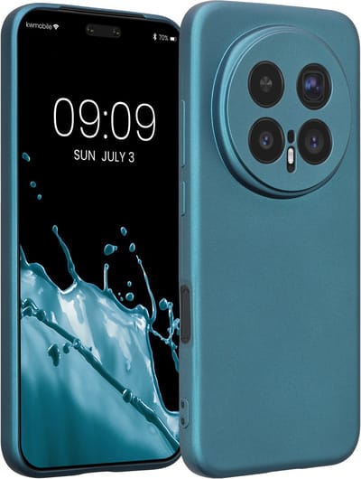 kwmobile metallic telefoonhoesje van TPU - geschikt voor HONOR Magic8 Pro - Flexible case voor smartphone - In Metallic carabisch blauw