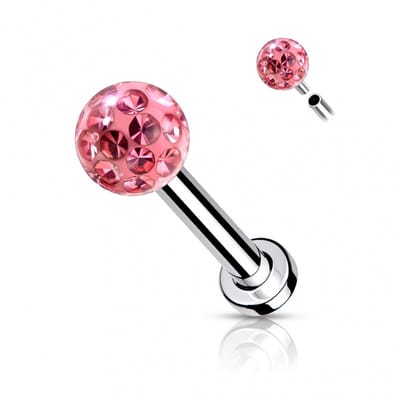 Piercing ferido epoxy 1.2x8 - roze - LMPiercings
