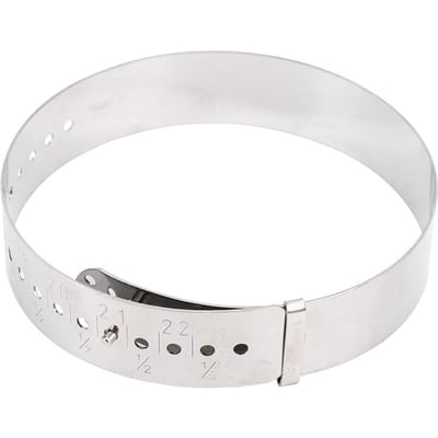 Bracelet Jauge de Mesure Poignets Outil de Taille Réglable 15 23cm Ajusteur de Bague Acier Inoxydable white