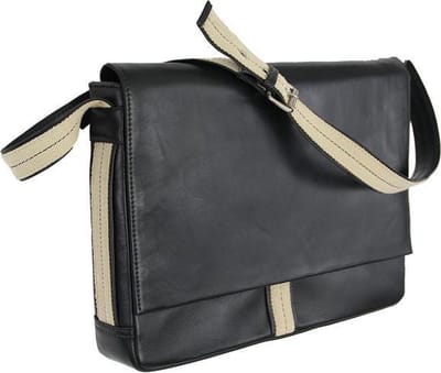 Hidesign lederen cross-over / messenger tas 'Julian' zwart