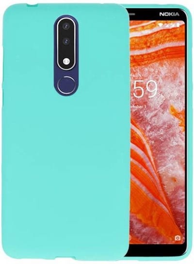 Hoesje Geschikt voor de Nokia 3.1 Plus - Backcover Color Telefoonhoesje - Turquoise
