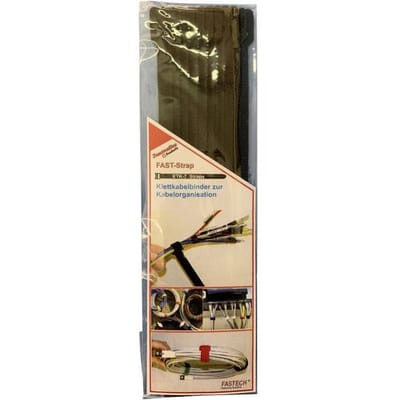 FASTECH® E7-2-330-B10 Klittenband kabelbinder Om te bundelen Haak- en lusdeel (l x b) 200 mm x 7 mm Zwart 10 stuk(s)