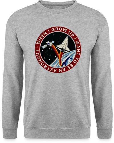 NASA When I grow Up I Want to Be An Astronaut Sweater Heren