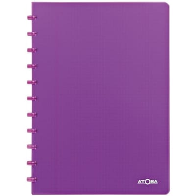 Atoma Trendy schrift, ft A4, 144 bladzijden, geruit 5 mm, transparant paars