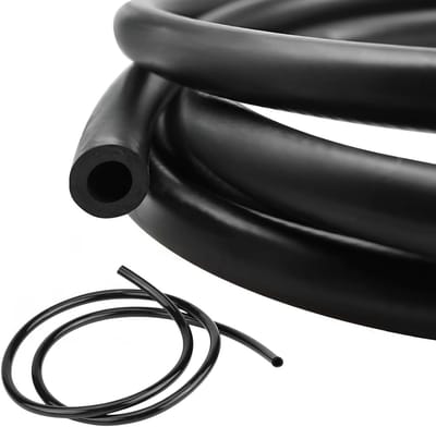 Flexibele Brandstofslang voor Motoren, 5 mm Binnen en 8 mm Buiten, Diesel en Gas, Lengte 1 m, Zwart