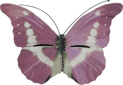Decoris Insectenhotel - vlinderhuis - roze - 20 cm - Tuindecoratie - Diervriendelijk - Hotel/huisje voor vlinders