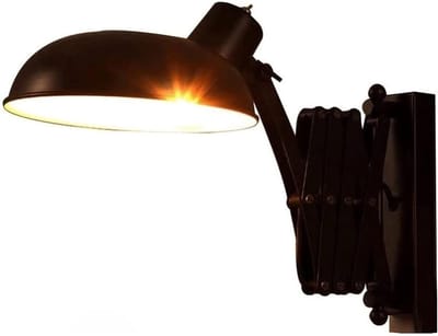 Boerderij Wandlamp - Uittrekbare Lamp - Woonkamer Verlichten - Industriële Stijl - 65 cm Uittrekbaar - Metaal