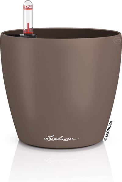 LECHUZA CLASSICO Color 14 - Plantenbak - met bewateringssysteem - ALL-IN-ONE set met LECHUZA-PON - muskaat