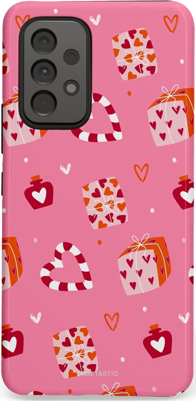 Casetastic Hoesje Geschikt voor Samsung A53 - Stijlvolle Beschermende Duo-layer Case - Zoete Liefde Roze