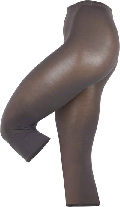 Esprit Cotton Capri eenkleurig katoen legging dames grijs - maat 36-38