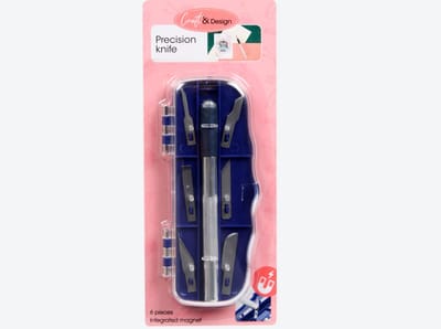 Scalpel mes met 6 extra mesbladen - Scalpelmes - Penmes - Hobbymes - Snijmes - Precisie mes - 7 delig