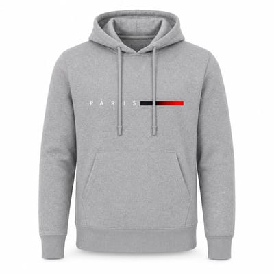 Hoodie Heren - Heren Trui met Capuchon - Grijs - Katoen - Paris Design - Maat XS