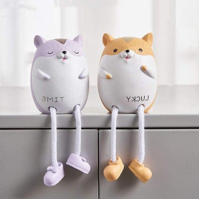 Hars Poppen Set - Wanddecoratie Figuren - Huis Opvrolijken - Handmatig Gekleurd - 2 stuks - Multicolor