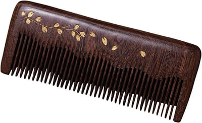 Houten Haarkam - Sandelhout Kam - Dagelijkse Haarverzorging - Natuurlijk Antistatisch - 15 cm Lengte - Grijs