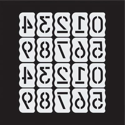Stencils voor Adresverf - 20-delige Set met 10cm Figuren en Cijfers 0-9 voor Perfecte Adresverf en Decoratie