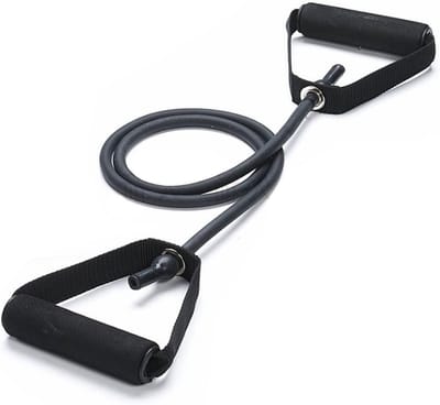 Verstelbare Fitness Touw met 30lbs Spanning, Perfect voor Krachttraining en Revalidatie voor Mannen en Vrouwen, Zwart