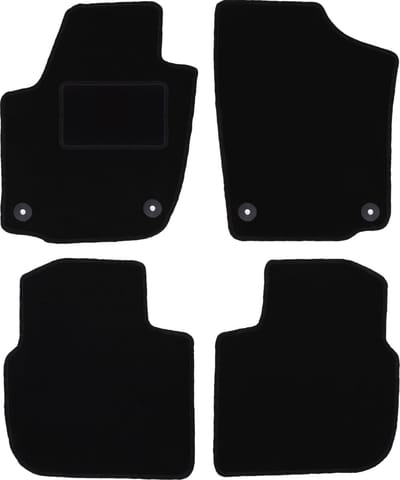 Zwarte veloursmatten voor: Seat Toledo IV sedan (2012-)