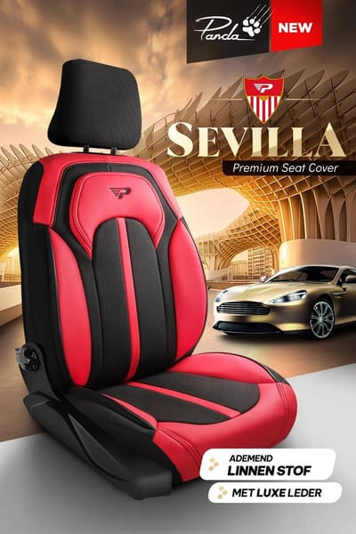 Stoelhoezen Aiways U5 2021-heden – Sevilla Rood – Linnenstof – Voorstoelenset – comfortabele autostoelhoezen – slijtvast – eenvoudig te monteren