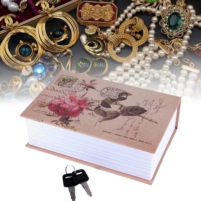 Allecto - Beveiligingskist - Geld - Secret Book Safe Box - Woordenboek - Security - Cash - Lock - Kluis - Sieraden - Geschikt voor Boeken - Blauw Model