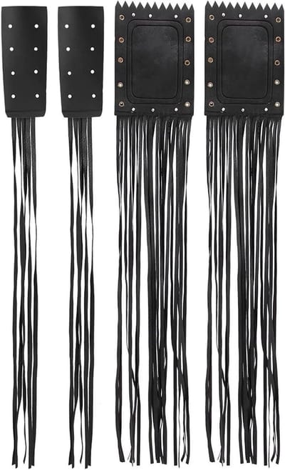 Tassel Fringe Grip Cover Set - Zwart - Universele Pasvorm - Comfortabel - Motorfiets Accessoires