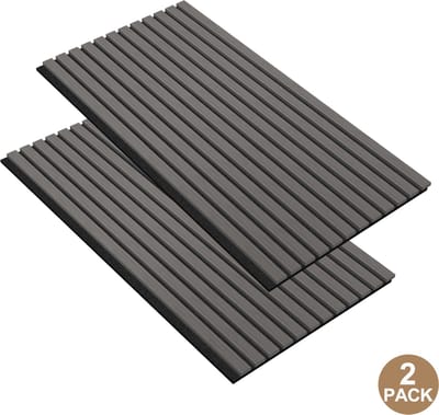 NAIZY 2 stuks akoestische panelen 120x60 cm wandpanelen houten panelen wand geluidsisolatie met houtlook fineer Akoestisch Paneel wandpanelen geluidsisolatie panelen lamel wand, Zwart