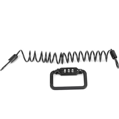 Motorfiets Scooter Fiets Helm Slot Telescopische Kabel Antidiefstal 3-Cijferig Wachtwoord black