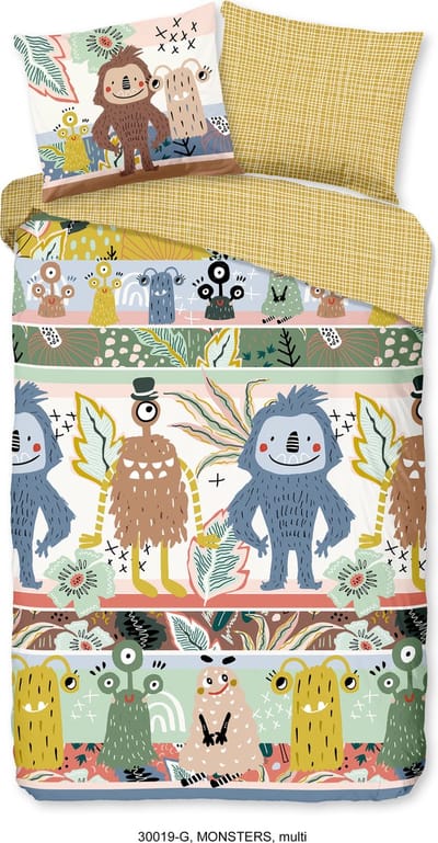 Good Morning dekbedovertrek monster dieren - 1 persoons 140x200/220 cm - Multi - 100% Katoen renforc�