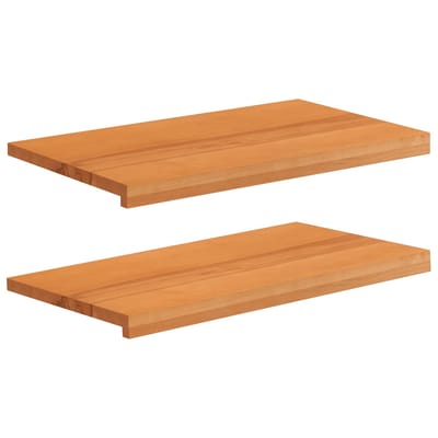 vidaXL - Raamprofielen - 2 - st - Lichtbruin - 70 - x - 40 - x - 2 - cm - Massief - beukenhout