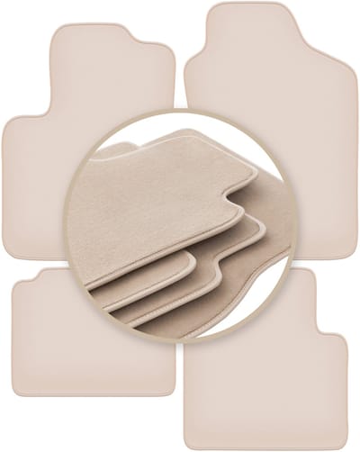 PREMIUM beige vloermatten voor: Fiat 500 Hybrid hatchback 2020-