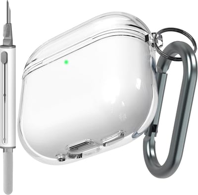 Transparante hoes voor AirPods 4 - met actief ruisonderdrukking en sleutelhanger