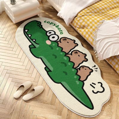 Imitatie Kasjmier Tapijt Slaapkamer Bed Deken Schattige Cartoon Kinderen Thuis Lange Strook Woonkamer Kamer Verdikt Sofa Vloermat 40 * 60 crystal velvet