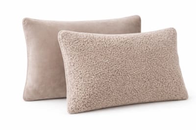 Sherpa Comfort Kussenslopen – Velvet & Sherpa – 2× 60×70 cm - Taupe