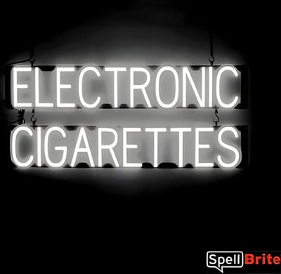 ELECTRONIC CIGARETTES - Lichtreclame Neon LED bord verlicht | SpellBrite | 91 x 38 cm | 6 Dimstanden - 8 Lichtanimaties | Reclamebord neon verlichting