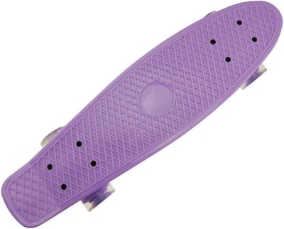Kinder Skateboard - Cruiser Board - Leren Skaten - Lichtgevende Wielen - 22 inch - Licht Paars