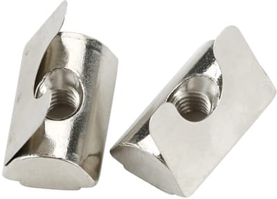 T-Slotted Moeren met Veerplaat voor M5/M6/M8 - Standaard Carbon Staal T-Moer voor Aluminium Profiel 30/40/45 Series - Duurzaam en Betrouwbaar