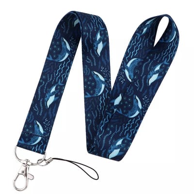 GoedeDoelen.Shop | Lanyard Sleutelkoord Walvis | Sleutelhanger | Keycord | Lanyard | Walvis Keycord | Walvis Sleutelhanger | Whalec Keycord | Lengte 47 CM | Ocean Clean Up | Sleutelbos Koord | Unisex
